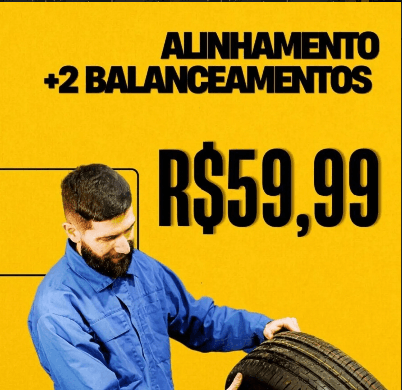 Promoção Alinhamento + 2 Balanceamentos - R$ 59,99